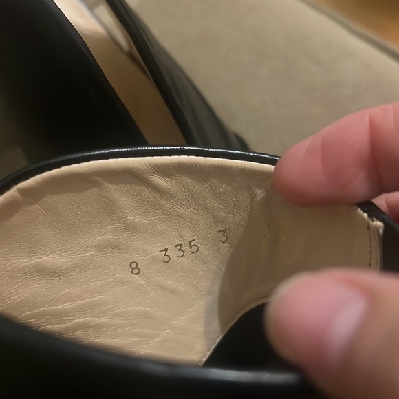 Brenda Zaro Peep Toe Heels black lather size 6 - Picture 6 of 12